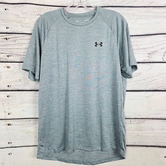 Under Armour Tech Tee Gray Short Sleeve Performance Shirt M - Picture 1 of 7
